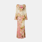 Long Sleeve Maxi Dress in Soft Fabric for Evening Parties and Events