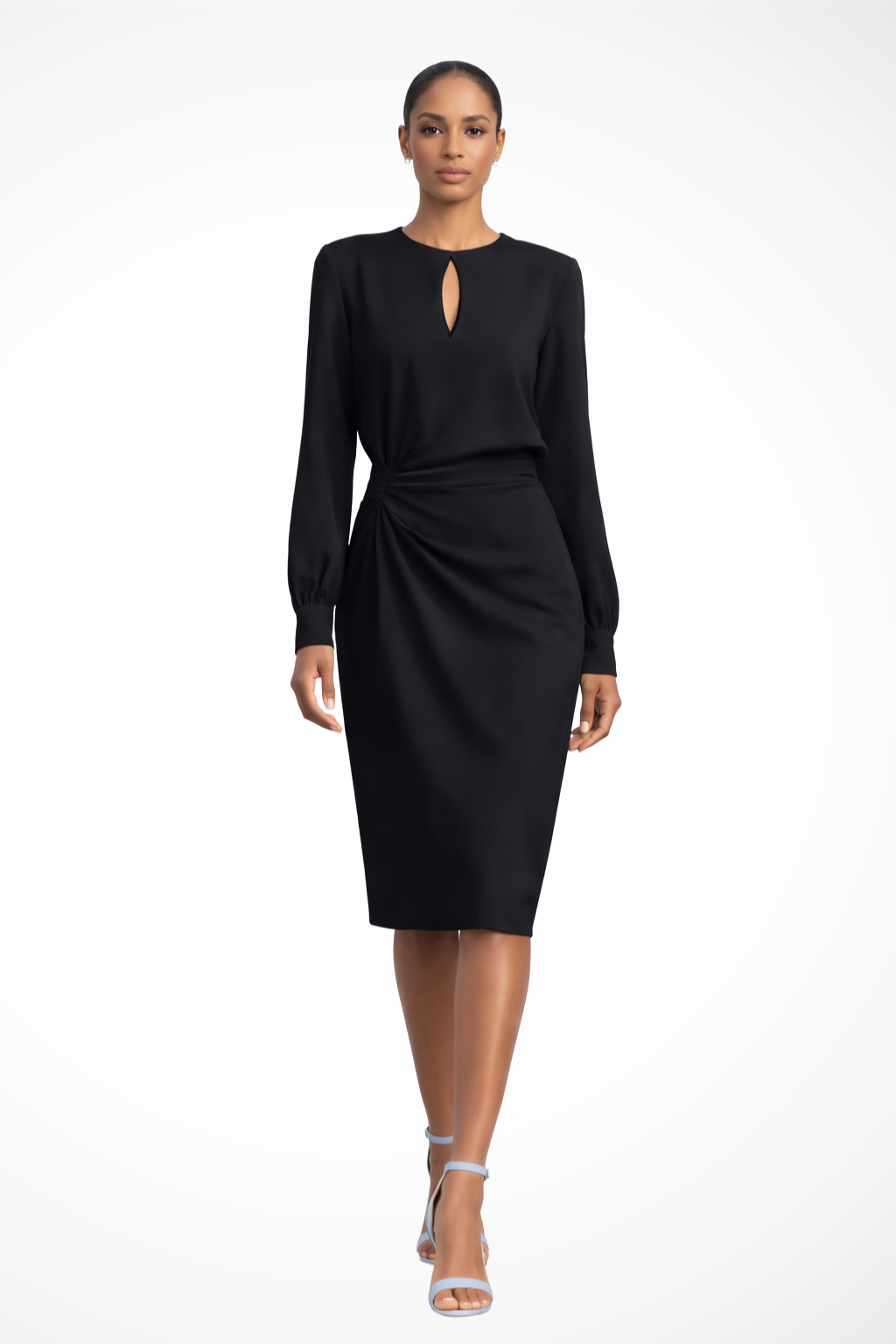 Long Sleeve Midi Dress for Women | Elegant Formal Style | Comfortable Fabric