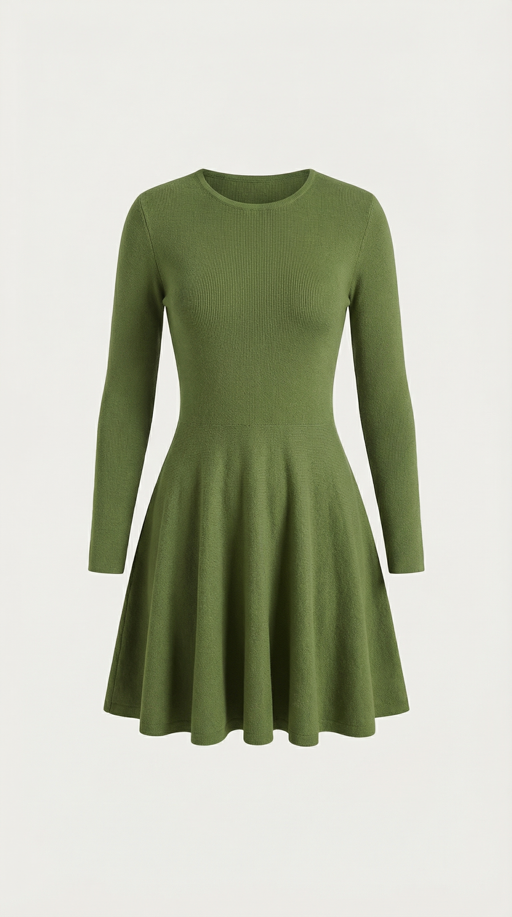 Long Sleeve Pleated Mini Dress in Soft Fabric for Casual or Party Wear