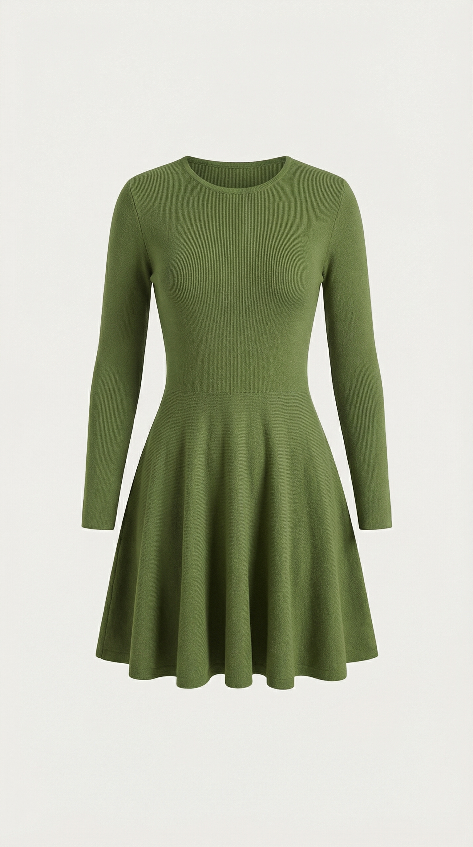 Long Sleeve Pleated Mini Dress in Soft Fabric for Casual or Party Wear