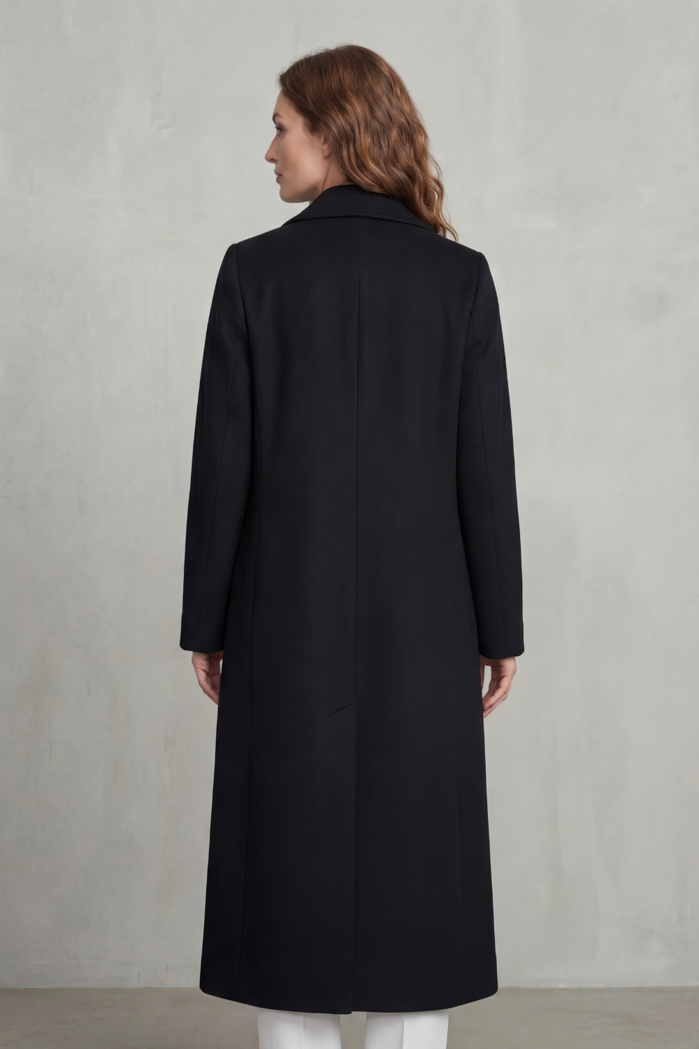 Women's Wool Blend Double-Breasted Coat – Stylish, Warm, Office, Casual