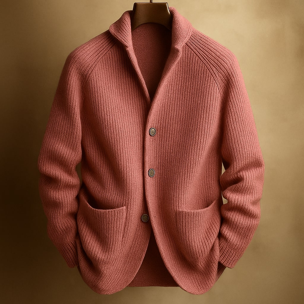 Ribbed Wool Cardigan – Casual Wear, Layering