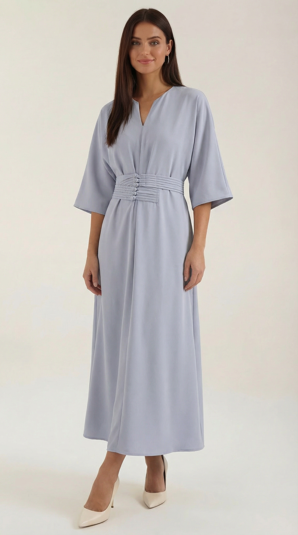 Maxi Dress with Waist Belt - Comfortable Cotton Blend - Casual Summer Wear - Available in Multiple Colors