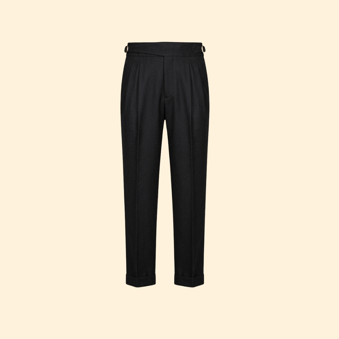 Men's High Waisted Tailored Trousers – Office, Casual