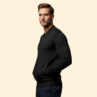 Men's High Collar Full-Zip Sport Bomber Jacket