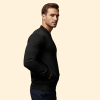 Men's High Collar Full-Zip Sport Bomber Jacket