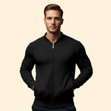 Men's High Collar Full-Zip Sport Bomber Jacket