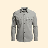 Men's Utility Button-Up Shirt with Chest Pockets