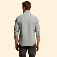 Men's Utility Button-Up Shirt with Chest Pockets