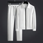 Men's Athletic Tracksuit Set - Comfortable Polyester Fabric for Sports & Leisure