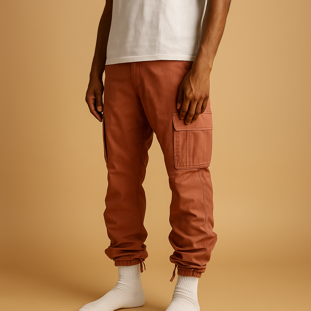 Men's Cargo Trousers - Regular Fit, Functional Design, Multiple Pockets for Outdoor and Casual Wear