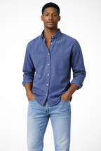 Men's Casual Denim Button Down Shirt | Comfortable Cotton Blend | Everyday Wear