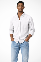 Men's Casual Denim Button Down Shirt | Comfortable Cotton Blend | Everyday Wear