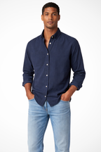 Men's Casual Denim Button Down Shirt | Comfortable Cotton Blend | Everyday Wear