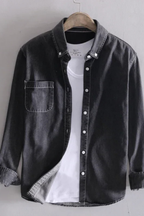 Men's Casual Denim Button-Down Shirt | Lightweight Cotton | Everyday Wear