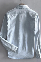 Men's Casual Denim Button-Down Shirt | Lightweight Cotton | Everyday Wear