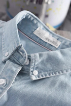 Men's Casual Denim Button-Down Shirt | Lightweight Cotton | Everyday Wear