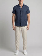 Men's Cotton Linen Short Sleeve Suit for Casual and Formal Occasions