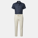 Men's Cotton Linen Short Sleeve Suit for Casual and Formal Occasions