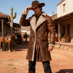 Men's Faux Shearling Longline Coat – Stylish Winter Outerwear, Casual Wear
