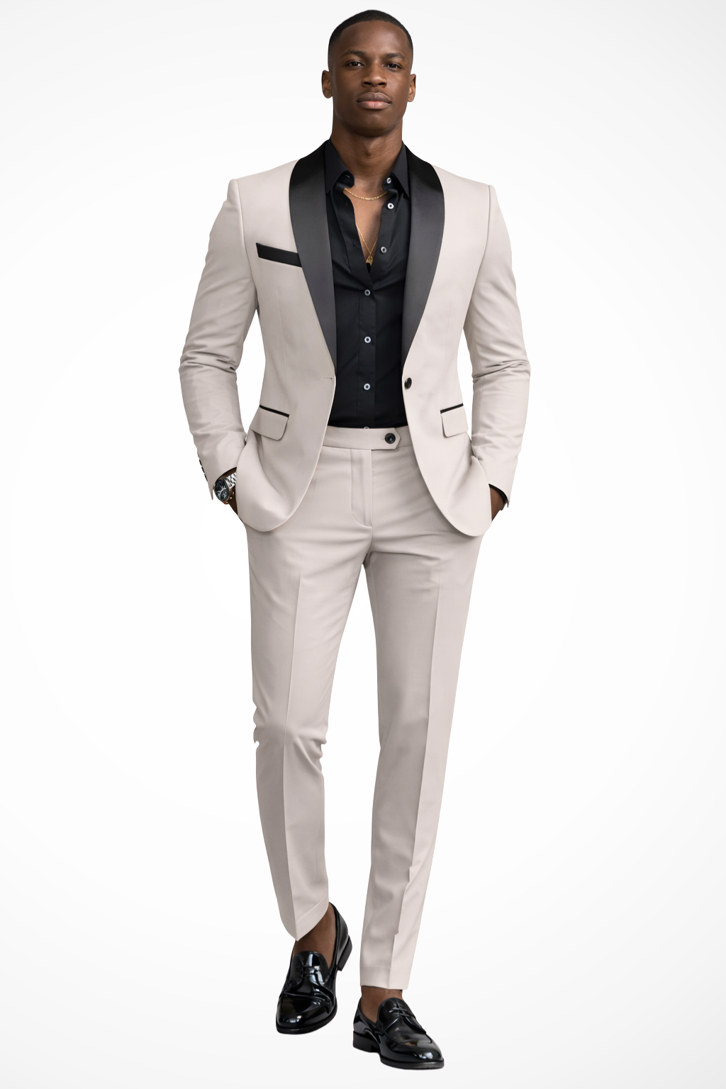 Men's Fitted Two-Piece Suit for Wedding Guests | Formal Attire in Classic Design