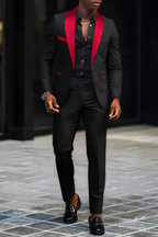 Men's Fitted Two-Piece Suit for Wedding Guests | Formal Attire in Classic Design