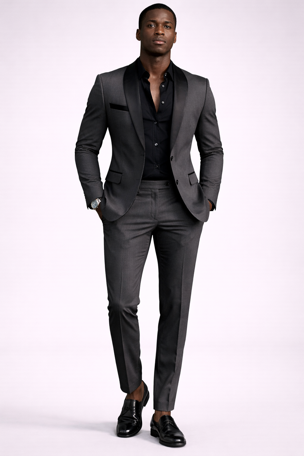 Men's Fitted Two-Piece Suit for Wedding Guests | Formal Attire in Classic Design
