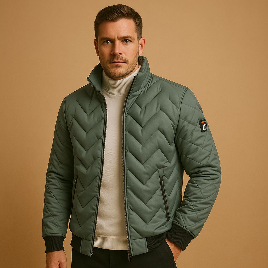 Men's Insulated Puffer Jacket | Warm Casual Outerwear for Cold Weather | Classic Design, Lightweight and Comfortable