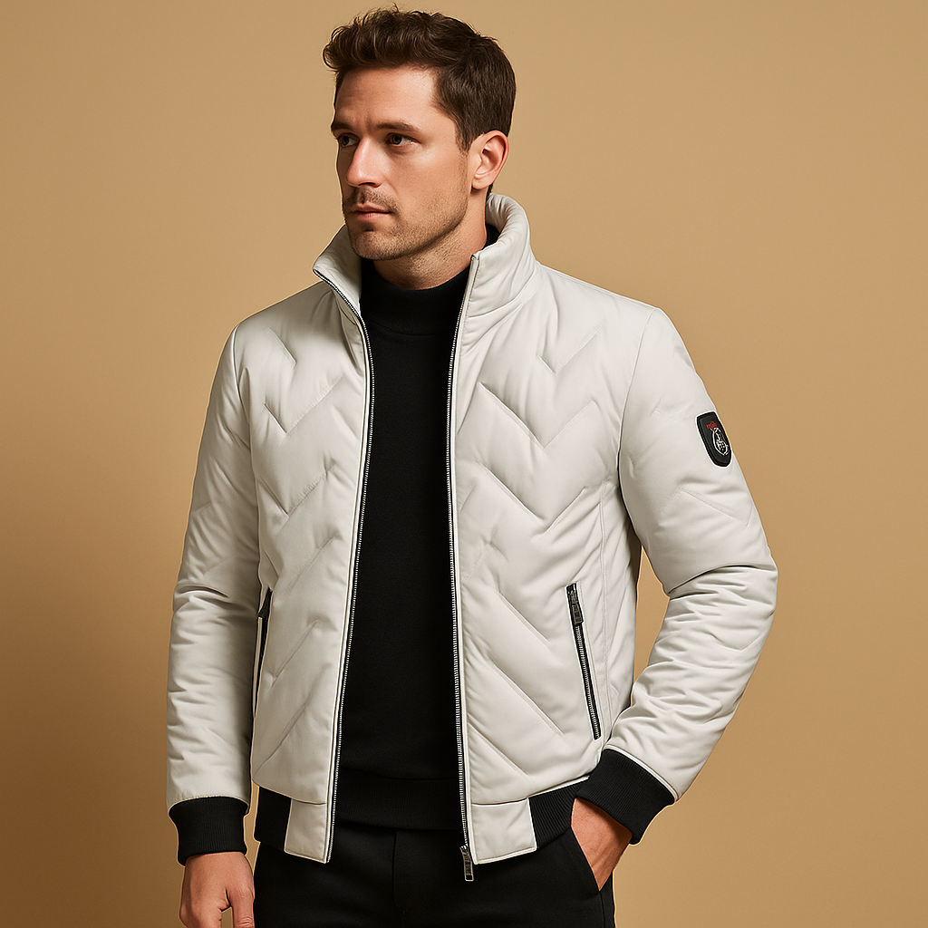 Men's Insulated Puffer Jacket | Warm Casual Outerwear for Cold Weather | Classic Design, Lightweight and Comfortable