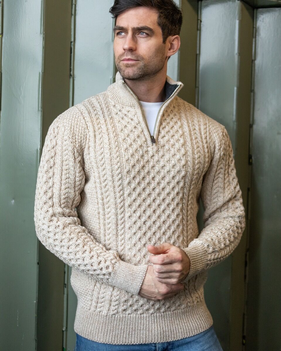 Men's Knitted Half Zip Jumper | Classic Pullover for Everyday Wear | Comfortable and Versatile Knit Sweater