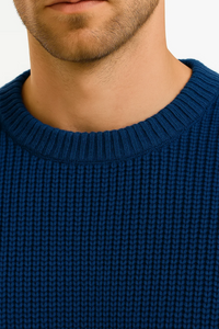Men's Knitted Oversized Sweater | Ribbed Texture | Casual Wear | Comfortable Fit for Everyday Use