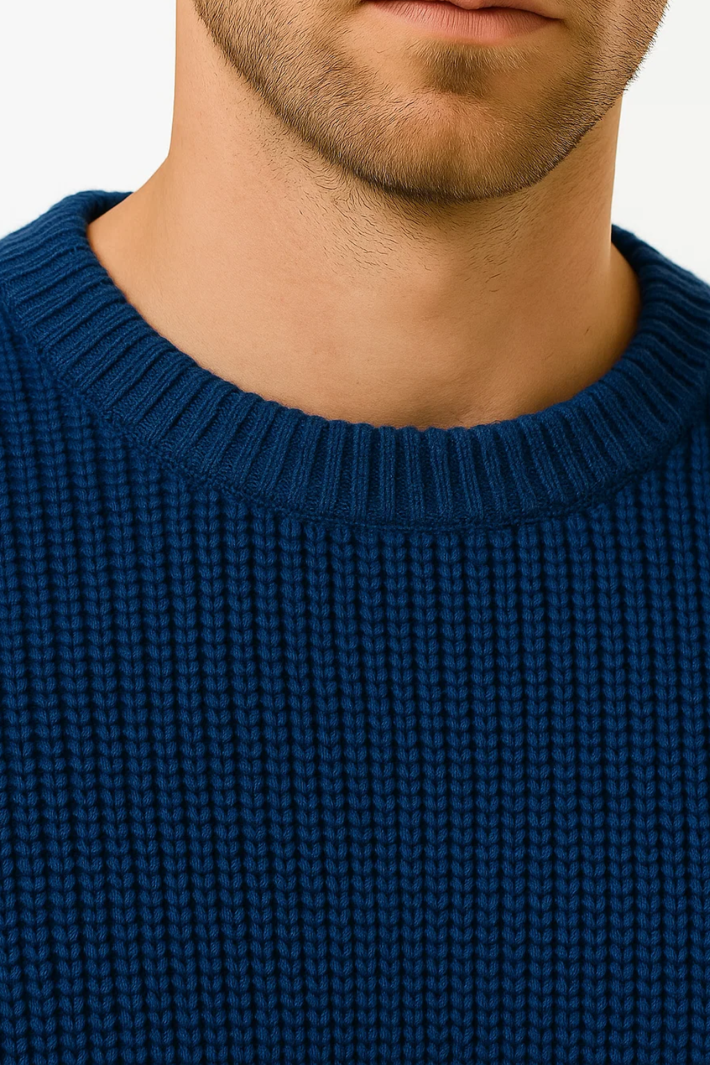 Men's Oversized Knitted Sweater | Ribbed Texture | Casual Fall/Winter Wear