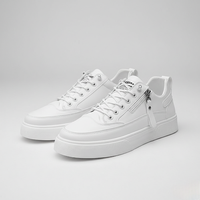 Men's Lace-Up and Zip Low Top Sneakers - Casual Canvas Footwear for Everyday Comfort and Style