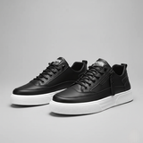 Men's Lace-Up and Zip Low Top Sneakers - Casual Canvas Footwear for Everyday Comfort and Style