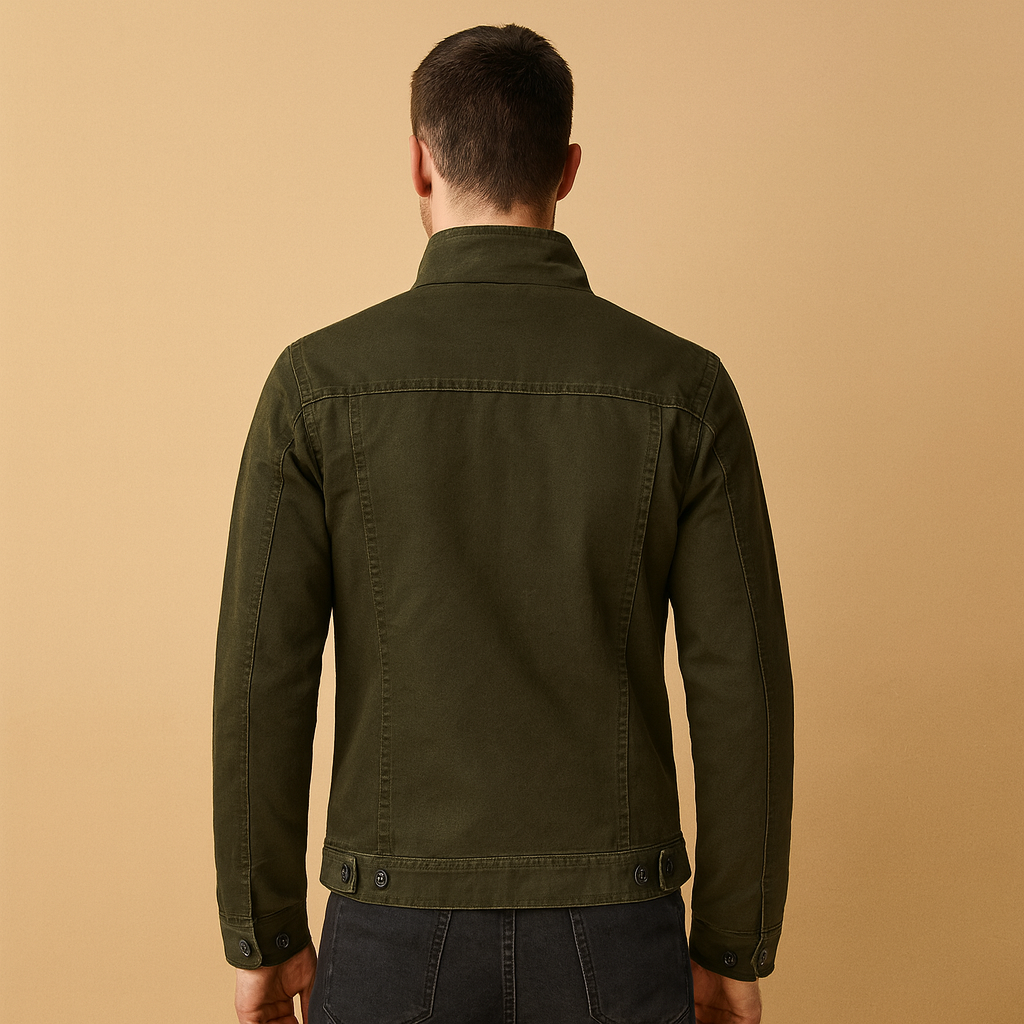 Men's Leather Biker Jacket | Long Sleeve | Classic Motorcycle Style | Ideal for Riding and Casual Wear