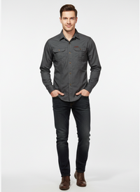 Men's Lightweight Breathable Shirt with Chest Pockets for Outdoor Activities and Casual Wear