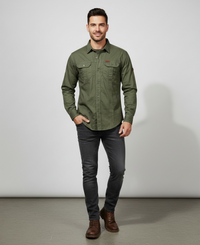 Men's Lightweight Breathable Shirt with Chest Pockets for Outdoor Activities and Casual Wear