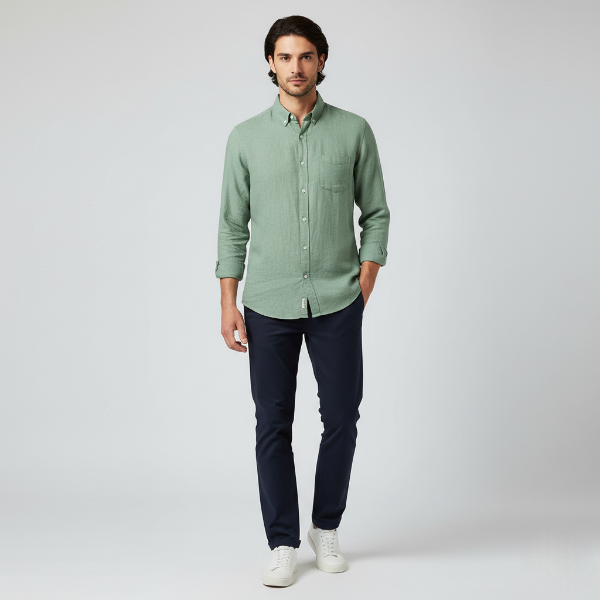 Men's Lightweight Linen Shirt - Breathable Casual Wear for Everyday Comfort