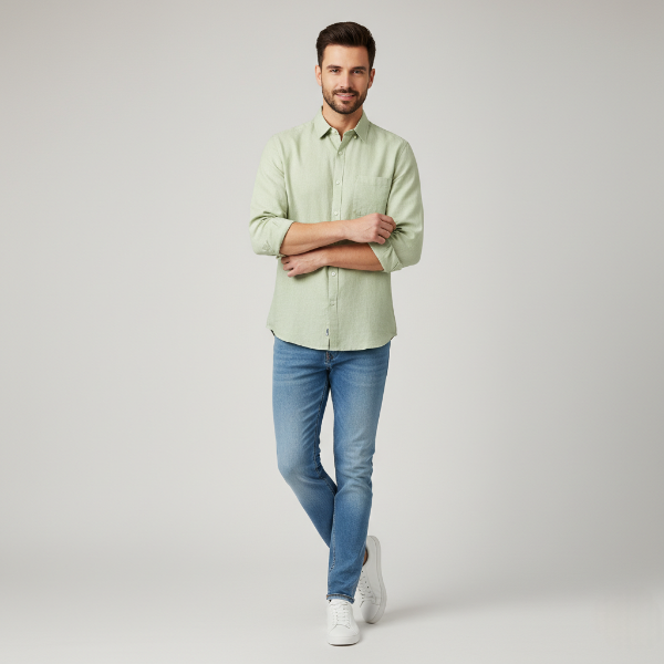 Men's Lightweight Linen Shirt - Breathable Casual Wear for Everyday Comfort