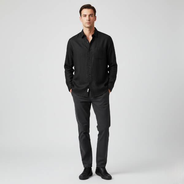 Men's Lightweight Linen Shirt - Breathable Casual Wear for Everyday Comfort