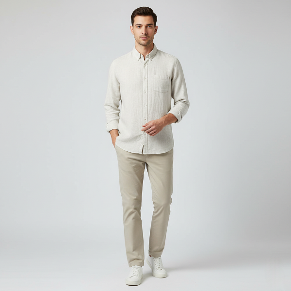 Men's Lightweight Linen Shirt - Breathable Casual Wear for Everyday Comfort
