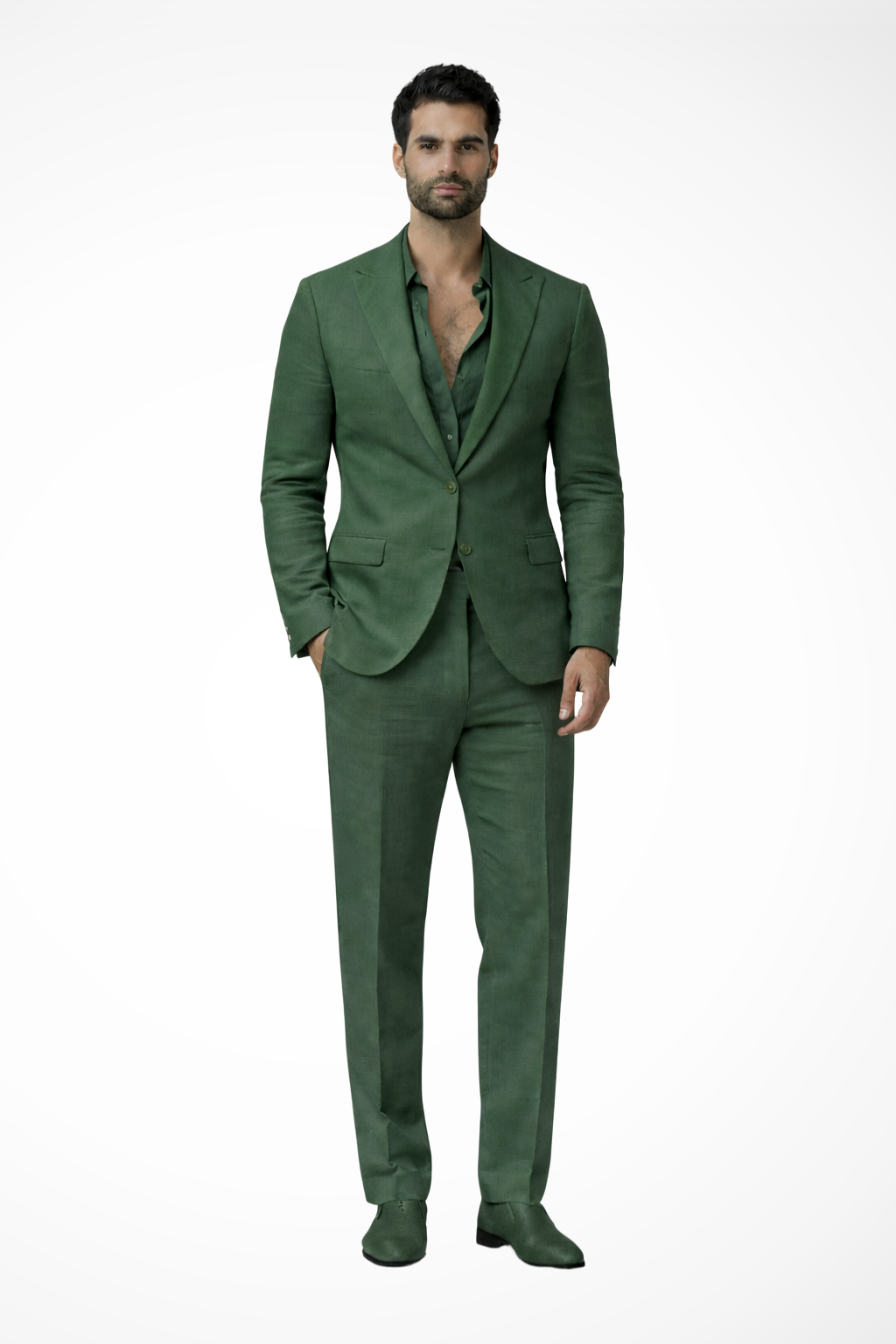 Men's Linen Relaxed Fit Summer Wedding Guest Suit - Lightweight & Comfortable