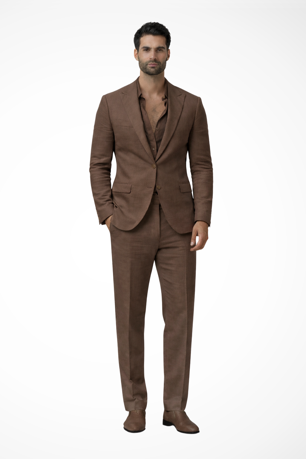 Men's Linen Relaxed Fit Summer Wedding Guest Suit - Lightweight & Comfortable