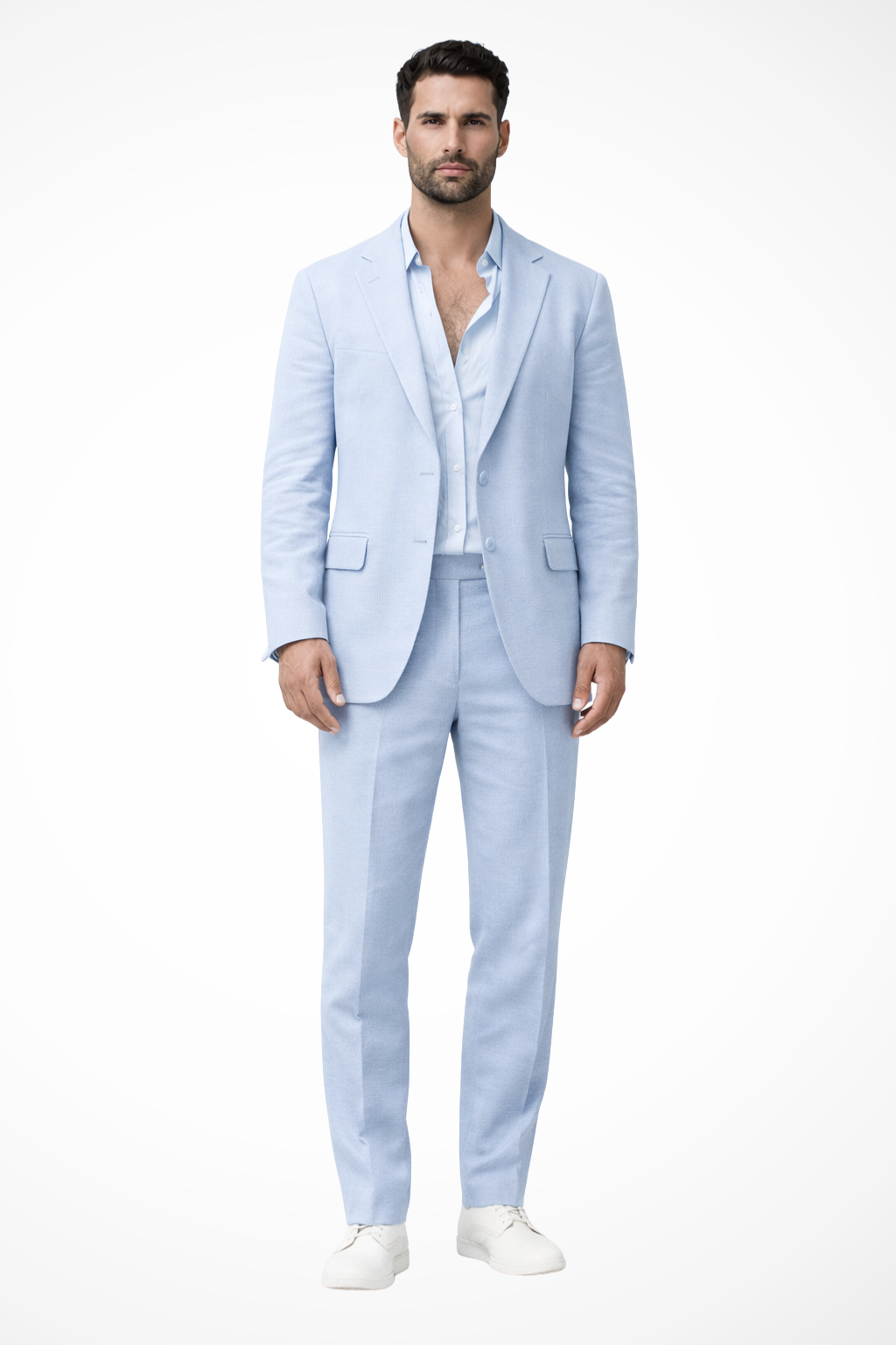 Men's Linen Relaxed Fit Summer Wedding Guest Suit - Lightweight & Comfortable