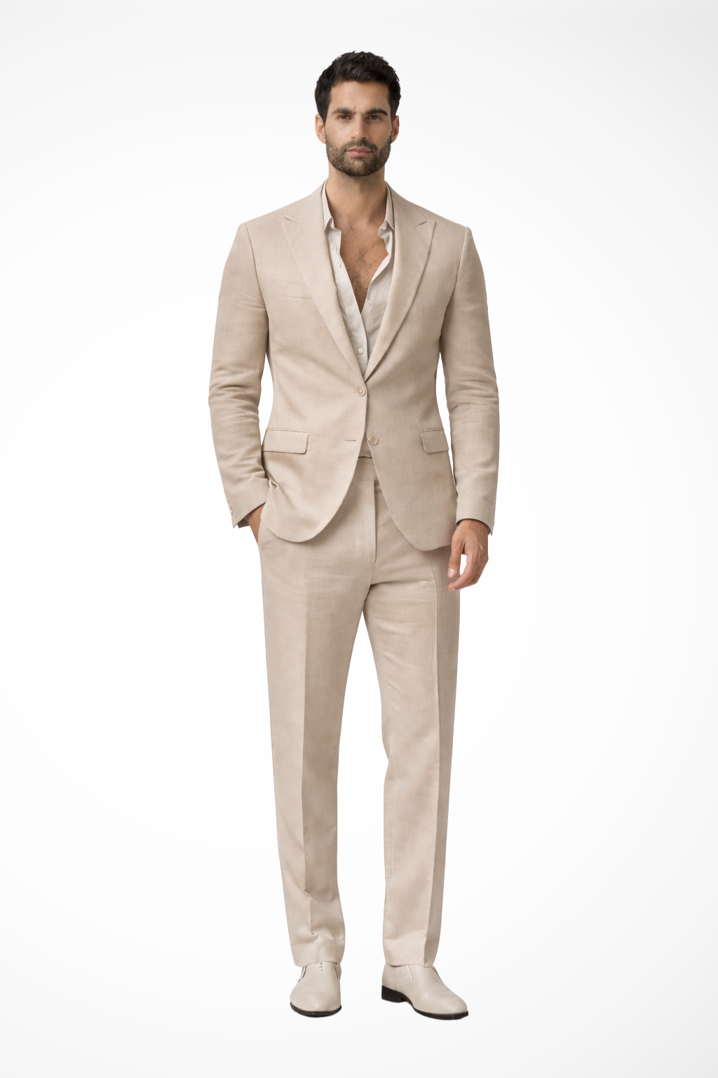 Men's Linen Relaxed Fit Summer Wedding Guest Suit - Lightweight & Comfortable