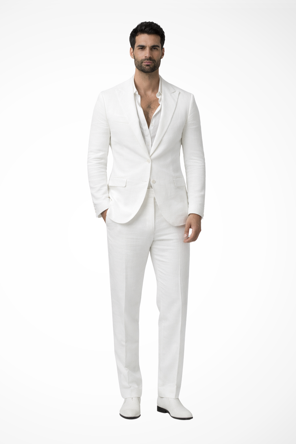 Men's Linen Relaxed Fit Summer Wedding Guest Suit - Lightweight & Comfortable