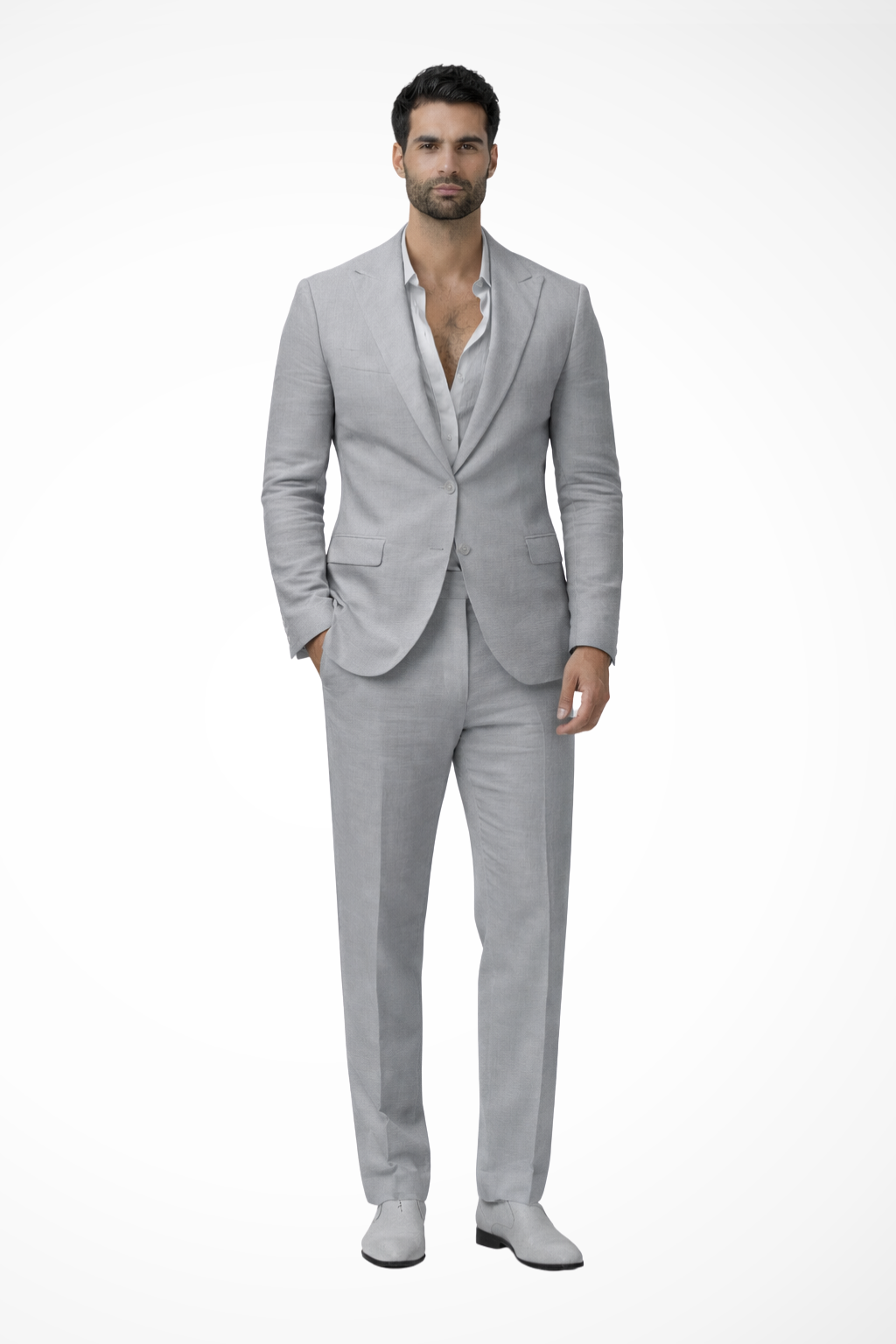 Men's Linen Relaxed Fit Summer Wedding Guest Suit - Lightweight & Comfortable