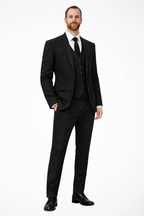 Men's Linen Three-Piece Suit Set - Blazer, Trousers & Waistcoat for Weddings
