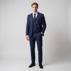 Men's Linen Three-Piece Suit Set - Blazer, Trousers, Waistcoat for Weddings