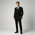 Men's Linen Three-Piece Suit Set - Blazer, Trousers, Waistcoat for Weddings